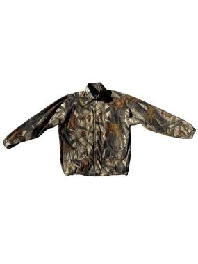 VTG Wells Creek Outfitters Realtree Camo Bomber Hunting Skater Jacket US Made M